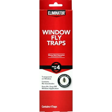 Eliminator 4 Pack Clear Window Fly Trap, Solid Flying Insect Traps