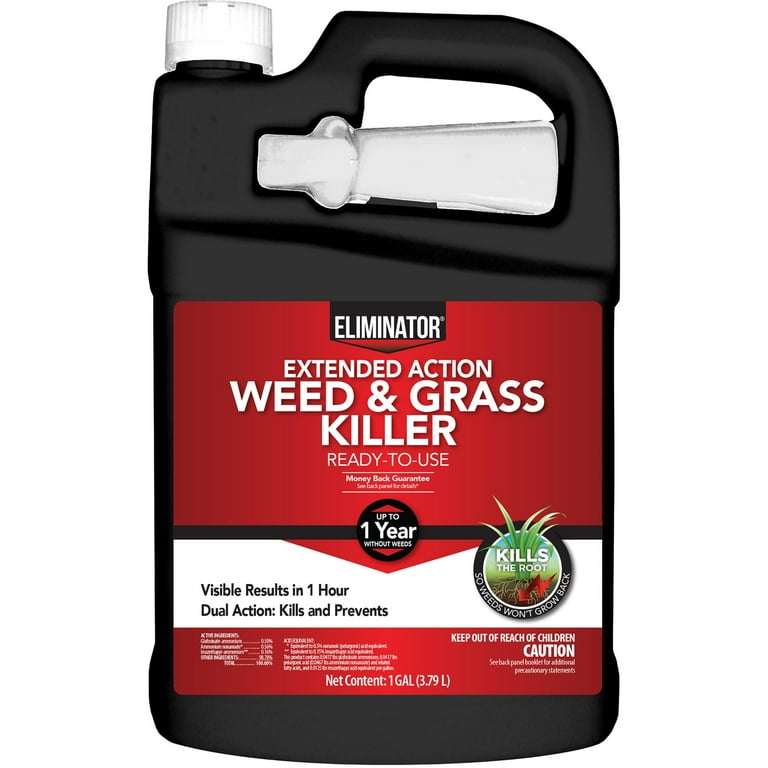 Eliminator Weed and Grass Killer Herbicide 1 Gallon Ready to Use Extended  Control - Walmart.com
