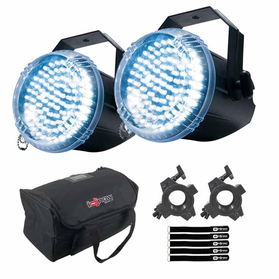 Eliminator Lighting BIG SHOT LED EP Compact White LED Strobe 2-Pack with Protective Bag Package