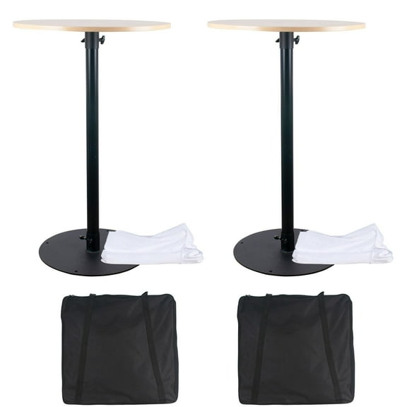 Eliminator Lighting Decor Cocktail Table Collapsible 24" Round 37" Tall Tables Duo Package