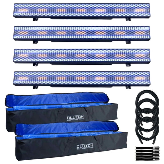 Eliminator Lighting Elektron Bar FX 1M Strobe & Blinder Retro Bar Effect 4-Pack with Bags Package