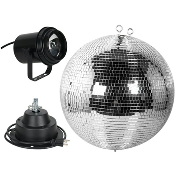 Eliminator Lighting M600EL 16" Mirror Ball Package with Motor & Pinspot Lighting Fixture