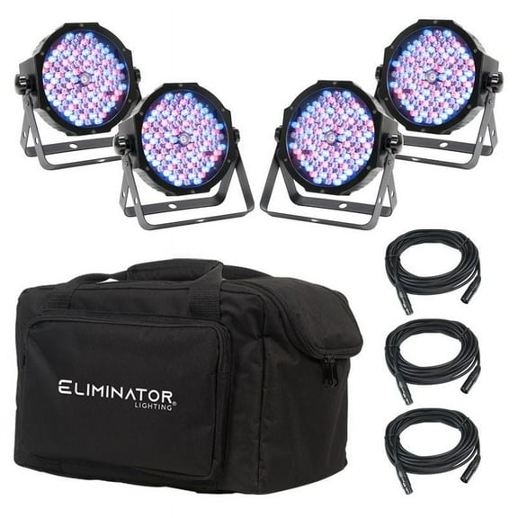 Eliminator Lighting MEGA FLAT PAK EP Lighting System with 4x Mega Par Profile EP Pars