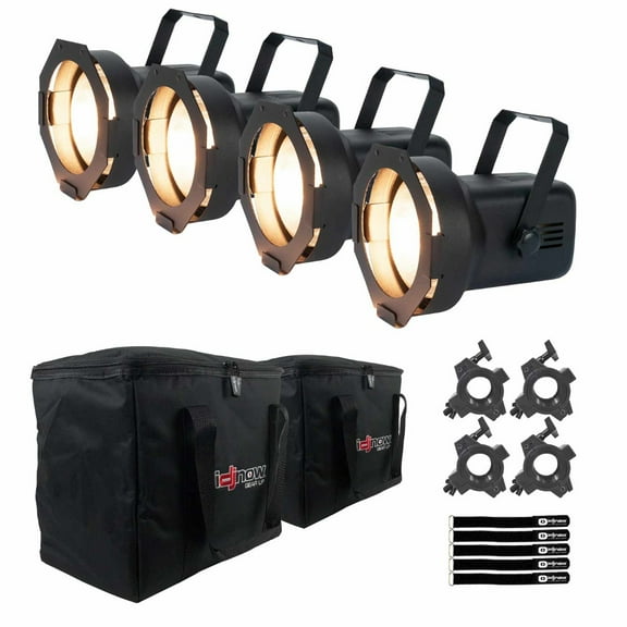 Eliminator Lighting PAR38EL Professional Low Profile Par Can with Padded Case Package