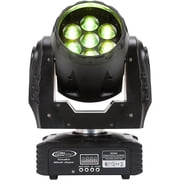 Eliminator Stealth Wash Zoom 7 x 12 Watt RGBW LED DMX Moving Head Wash Light ADJ, Motorized Zoom, It has two DMX channel modes 5 or 16 channels