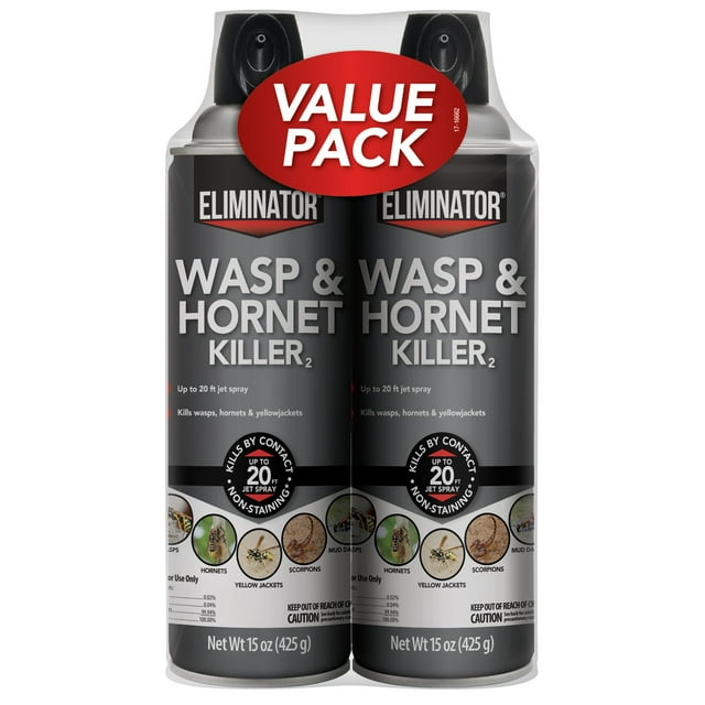 Eliminator Wasp & Hornet Killer Aerosol Spray, 2/15-Ounce