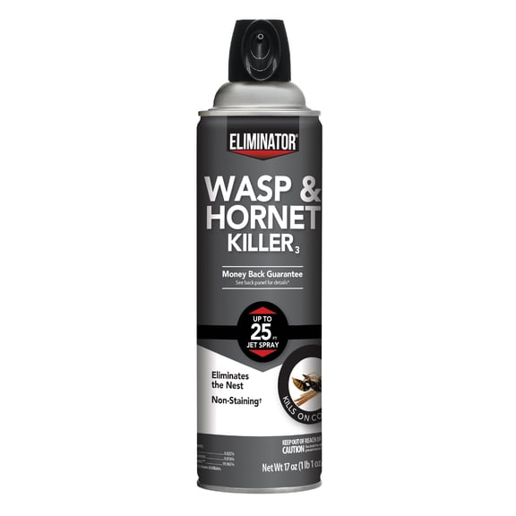Eliminator Wasp & Hornet Killer, Kills Wasps, Hornets, Yellowjackets & More, 17 Ounces