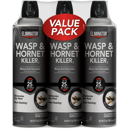 Eliminator Wasp and Hornet Killer Aerosol, 17 Ounces, 3 Pack