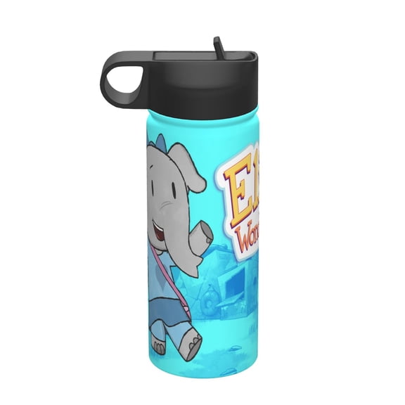 Elinor Wonders Why Kids Insulated Water Bottle With Straw - 18 Oz Stainless Steel Double Wall Vacuum Cup, Leakproof, Bpa Free, Suitable For Boys And Girls