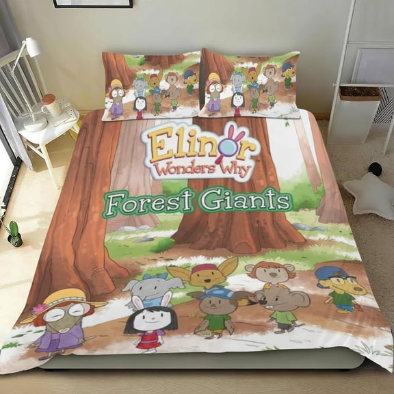 Elinor Wonders Why Themed Bed Sheet Set Three Piece Set 53x79 In ches Comfortable And Skin Friendly Unique Design Creating A Star Studded Night Home Gifts For Family Friends fans