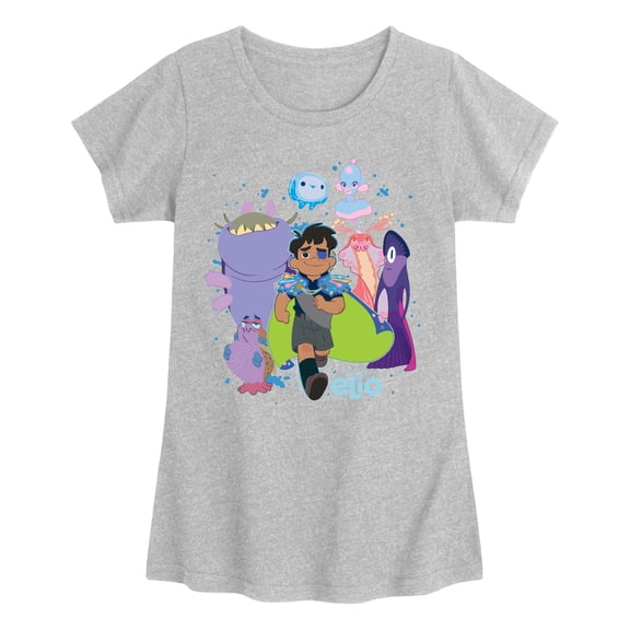 Elio - Elio Collage - Youth Girls Fitted Short Sleeve T-Shirt