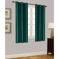 thumbnail image 1 of Elio Hunter Green 1-Piece Solid 100% Blackout Grommet Window Curtain With Black Lined Backing, Room Darkening Panel 35" X 63", 1 of 3