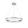 thumbnail image 1 of Vivio Lighting Elio Contemporary Dimmable 2-Light Integrated LED Brushed Nickel Ring Pendant Lights, 1 of 5