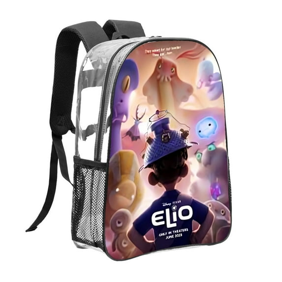 Elio Pattern Transparent Backpack Lightweight And fashionable Showcasing Personality And Leading The Trend