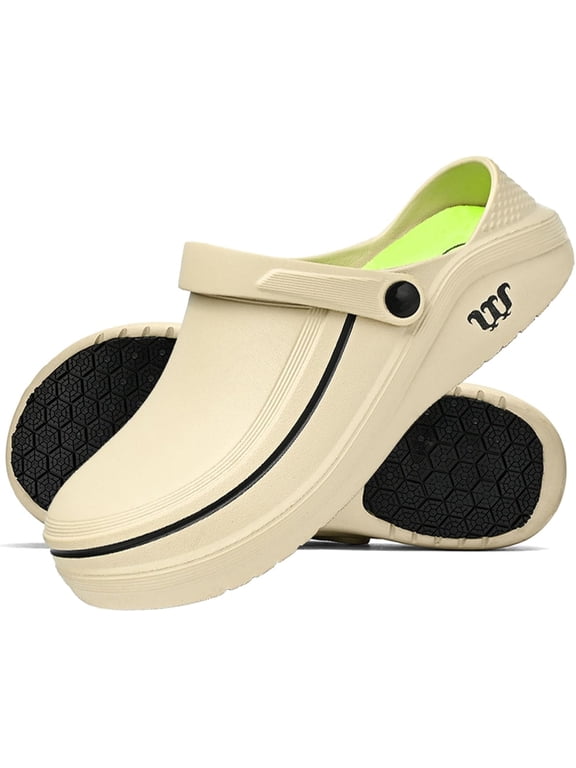 Men's Women's Work Clogs - Unisex Garden Chef Shoes Non Slip Waterproof Nurse Kitchen Food Service Shoes