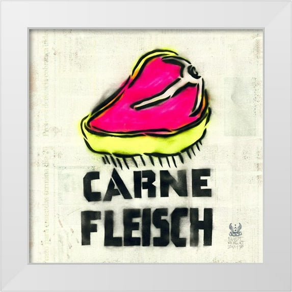 Eliot 12x12 White Modern Wood Framed Museum Art Print Titled - Carne