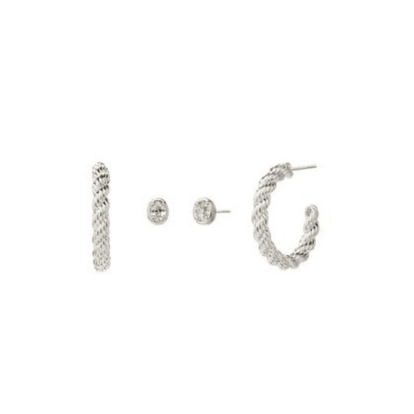 Stud and Small Hoop Set