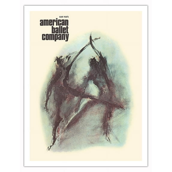 Eliot Feld’s American Ballet Company - Vintage Dance Poster by Ray Parks c.1969 - Fine Art Matte Paper Print (Unframed) 20x26in