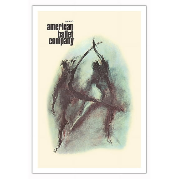 Eliot Feld’s American Ballet Company - Vintage Dance Poster by Ray Parks c.1969 - Fine Art Matte Paper Print (Unframed) 30x44in