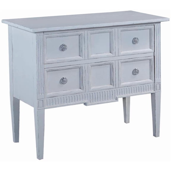 Eliot Pewter Antique White Solid Wood Chest-Elegant Storage
