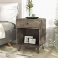 thumbnail image 1 of 24/7 Shop At Home Eliott Mid-Century Storage Wood End Table, Gray, 1 of 11