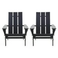 thumbnail image 1 of Eliphaz Acacia Wood Outdoor Foldable Adirondack Chairs, Set of 2, Black, 1 of 6