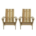 thumbnail image 1 of Eliphaz Acacia Wood Outdoor Foldable Adirondack Chairs, Set of 2, Natural, 1 of 7