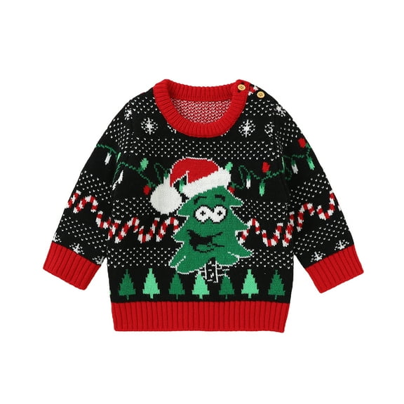 Elippeo Baby  6 12 18 24 Months 2T 3T Baby Girl Boy Christmas Sweater Long Sleeve Pullover Sweaters Top Clothes