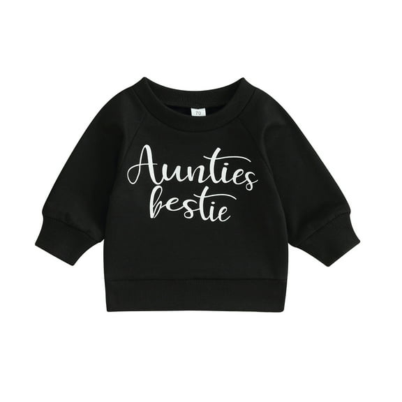 Elippeo Baby Autumn Toddler Baby Boys Girls T Shirts 3M 6M 12M 18M 24M Long Sleeve Letter Print Pullover Sweatshirt Tops
