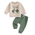 thumbnail image 1 of Elippeo Baby Boy Fall Outfits Long Sleeve Tractor Graphic Tops + Pants Set Toddler Warm Clothes 6 12 18 24 Months 3 4 5 Years, 1 of 10