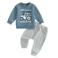 thumbnail image 1 of Elippeo Baby Boy Fall Outfits Long Sleeve Tractor Graphic Tops + Pants Set Toddler Warm Clothes 6 12 18 24 Months 3 4 5 Years, 1 of 9