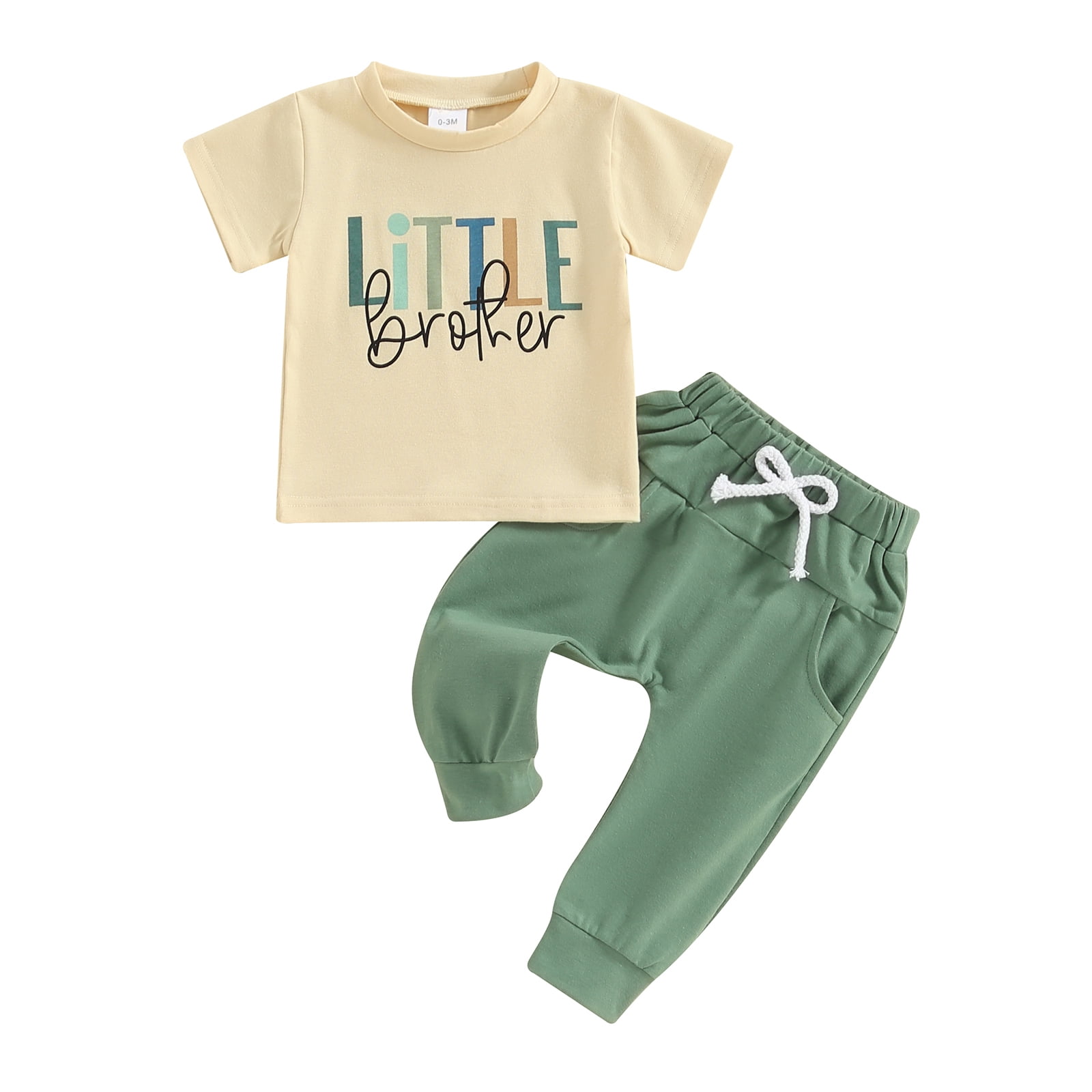 Elippeo Baby Boy Summer Outfits 3 6 12 18 Months Letter Print Short