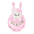 thumbnail image 1 of Elippeo Baby Girl Sleeveless Romper 3 6 9 12 18 Months Summer Floral Print Cute Bunny Jumpsuit for Newborn Toddler Cute Clothes, 1 of 10