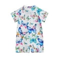 thumbnail image 1 of Elippeo Baby Girl Swimwear Summer Floral Print Short Sleeves Swimsuits 6 12 18 24 Months 3 Years for Toddler Bathing Suits Beachwear, 1 of 10