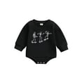 thumbnail image 1 of Elippeo Baby Girls Boys Sweatshirts Rompers 3 6 12 18 Months Halloween Clothes Skeleton Print Long Sleeve Toddler Fall Bodysuits, 1 of 9