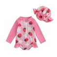 thumbnail image 1 of Elippeo Baby Girls Strawberry Flower Mermaid Bikini, 2-Piece Set, Sizes 3-6 Months to 3 Years, 1 of 10