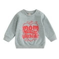 thumbnail image 1 of Elippeo Baby Kids Valentine's Day Kids Baby Boys Girls Sweatshirt 6M 12M 18M 24M 3Y 4Y Long Sleeve Letters Print Hoodie Tops Clothes, 1 of 10
