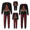 thumbnail image 1 of Elippeo Christmas Family Pajamas Matching Set Elk Print Long Sleeve Tops and Stretch Plaid Pants Sleepwear Soft Nightwear, 1 of 10