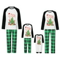 thumbnail image 1 of Elippeo Christmas Pajamas for Family Cute Santa Tree Print Long Sleeve Tops + Trousers Set Holiday Sleepwear, 1 of 9