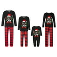 thumbnail image 1 of Elippeo Christmas Pajamas for Family, Long Sleeve Tops + Buffalo Plaid Pants Set Sleepwear Loungewear, 1 of 10