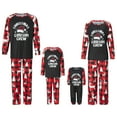 thumbnail image 1 of Elippeo Family Matching Christmas Pajamas, Letter  Hat Print Long-Sleeved Tops + Deer Pattern Trousers Sleepwear Outfits, 1 of 10