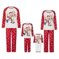 thumbnail image 1 of Elippeo Family Matching Christmas Pajamas, Romper/ Santa Claus Print Long Sleeve Tops and Reindeer Print Pants Loungewear Set, 1 of 10