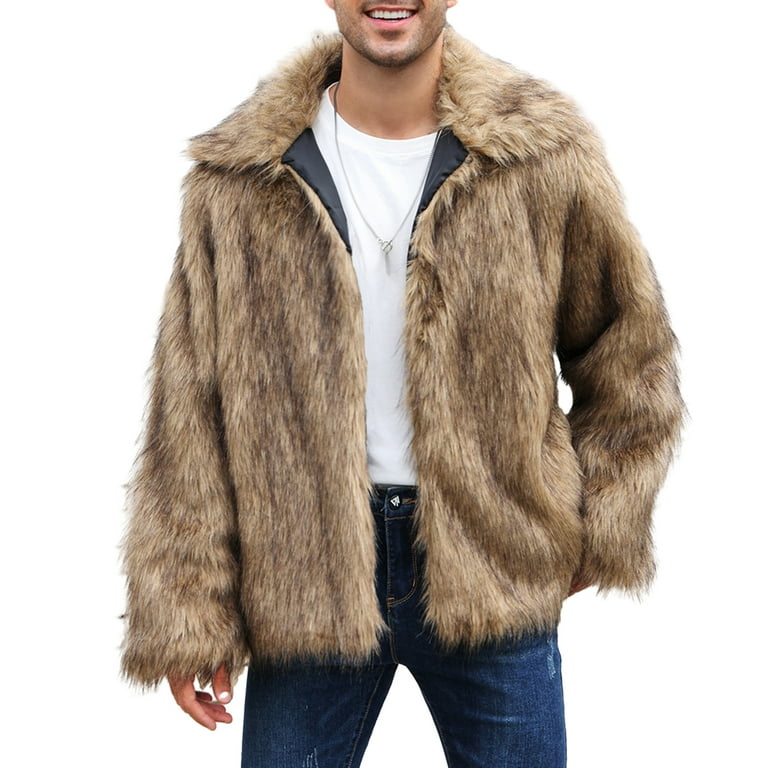 Fashion Faux Fur Long Sleeve Lapel Outwear Fashion Faux Fur Long Sleeve Lapel Outwear