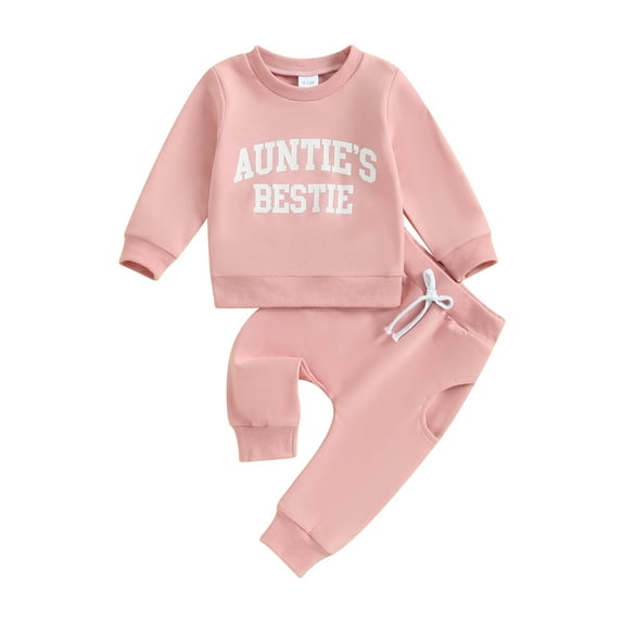 Elippeo Newborn Baby Girl 2PCS Autumn Clothes Set 6M 12M 18M 24M 3Y Letter Print Sweatshirt Pant Toddler Tracksuit Outfits Baby Costume