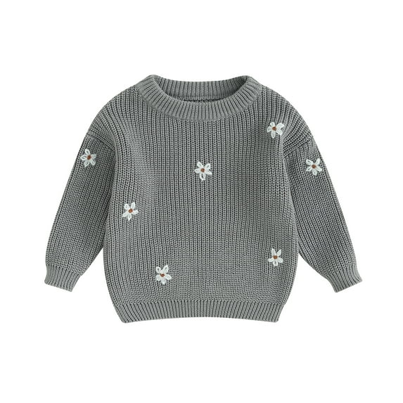 Elippeo Newborn Baby Girls Winter Flower Sweater Clothes 3M 6M 9M 12M 18M 24M 3Y 4Y 5Y Autumn Newborn Infant Clothing Pullover Knitted Kids Sweaters