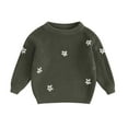 thumbnail image 1 of Elippeo Newborn Baby Girls Winter Flower Sweater Clothes 3M 6M 9M 12M 18M 24M 3Y 4Y 5Y  Autumn Newborn Infant Clothing Pullover Knitted Kids Sweaters, 1 of 10