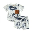 thumbnail image 1 of Elippeo Tie-dye Print Short Sleeve Crew Neck T-shirt with Elastic Waist Shorts, (Boy's), 1 of 9