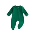 thumbnail image 1 of Elippeo Toddler Baby Christmas Romper Casual Letter Prints Long Sleeve Jumpsuit for Newborn Girl Boy Cute Clothes 3 6 12 Months, 1 of 8