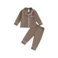 thumbnail image 1 of Elippeo Toddler Girls Boys Fall Pajamas Set Patchwork Long Sleeve Shirts Tops Long Pants 2 Pieces Lounge Suit Sleepwear 6 12 18 24 Months 2 3 4 5 Years, 1 of 9