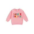 thumbnail image 1 of Elippeo Toddler Girls Sweatshirts Thanksgiving Clothes Letter Turkey Embroidered Crew Neck Long Sleeve Baby Pullovers Fall Tops 6 12 18 24 Months 3 4 Years, 1 of 9